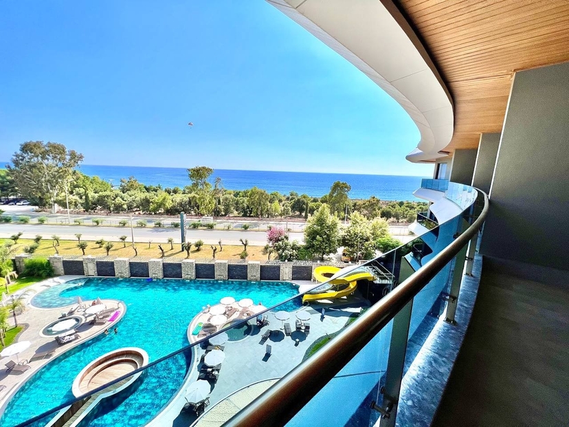 Luxuriöses 1+1 Apartment mit Meerblick und Bergblick, Alanya - Kargicak