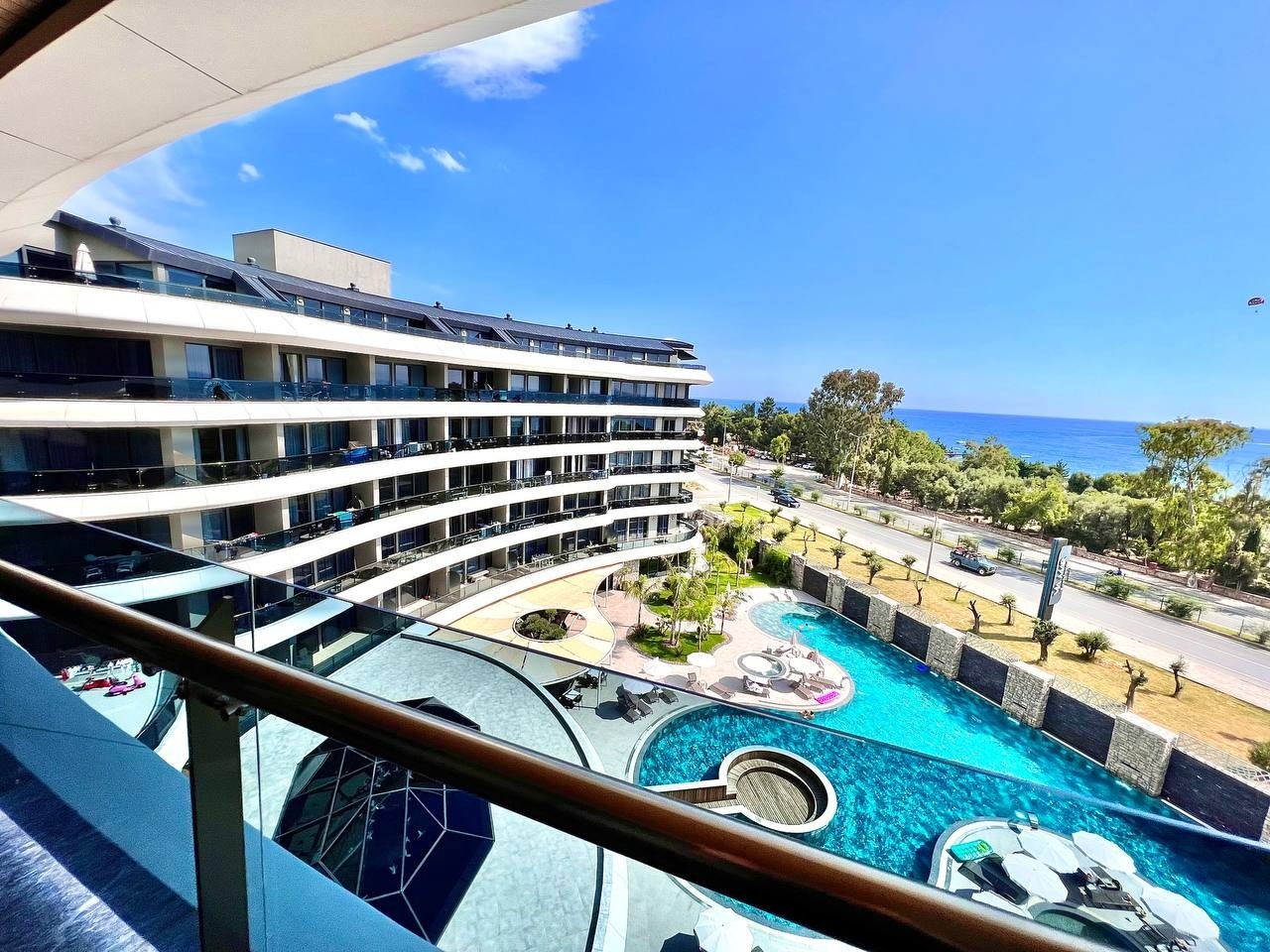 Luxuriöses 1+1 Apartment mit Meerblick und Bergblick, Alanya - Kargicak