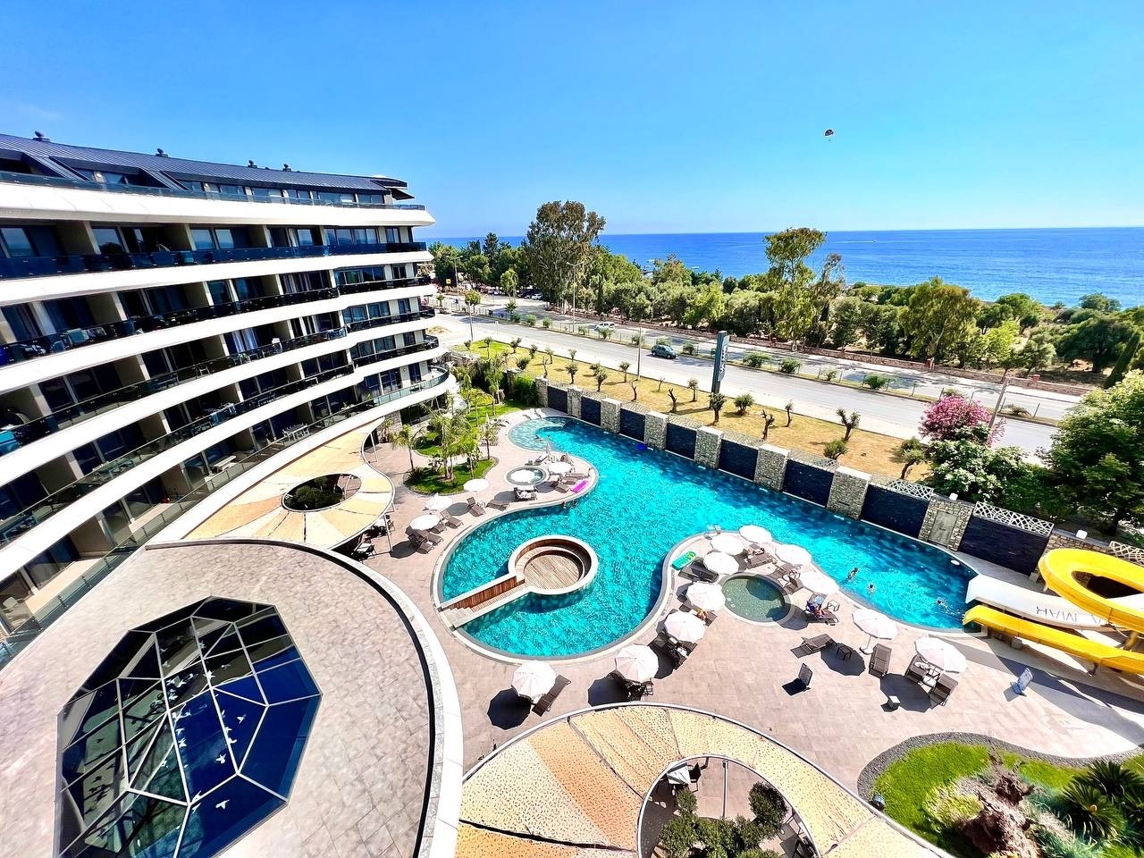 Luxuriöses 1+1 Apartment mit Meerblick und Bergblick, Alanya - Kargicak