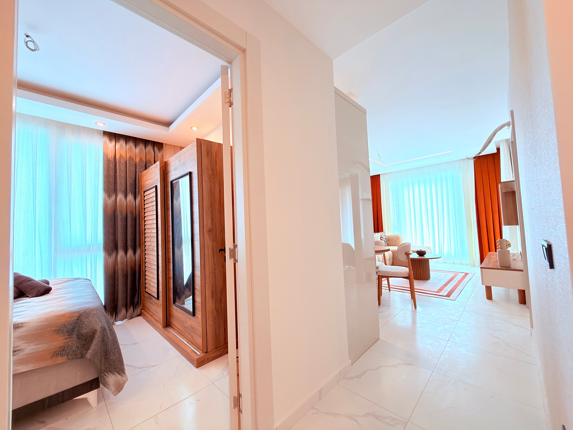 Lyxig 2+1 lägenhet med bergsutsikt, Alanya - Kargicak