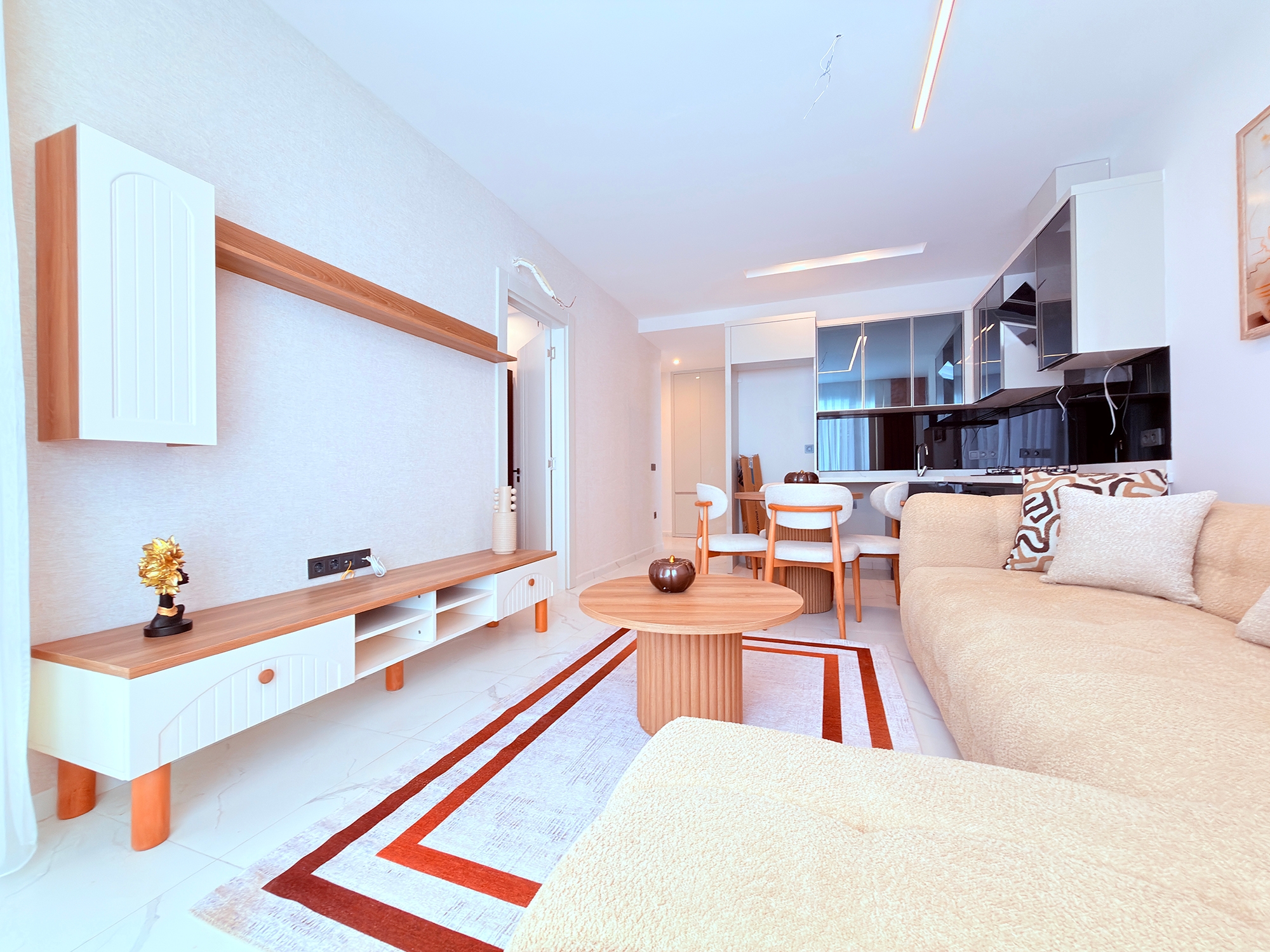 Lyxig 2+1 lägenhet med bergsutsikt, Alanya - Kargicak