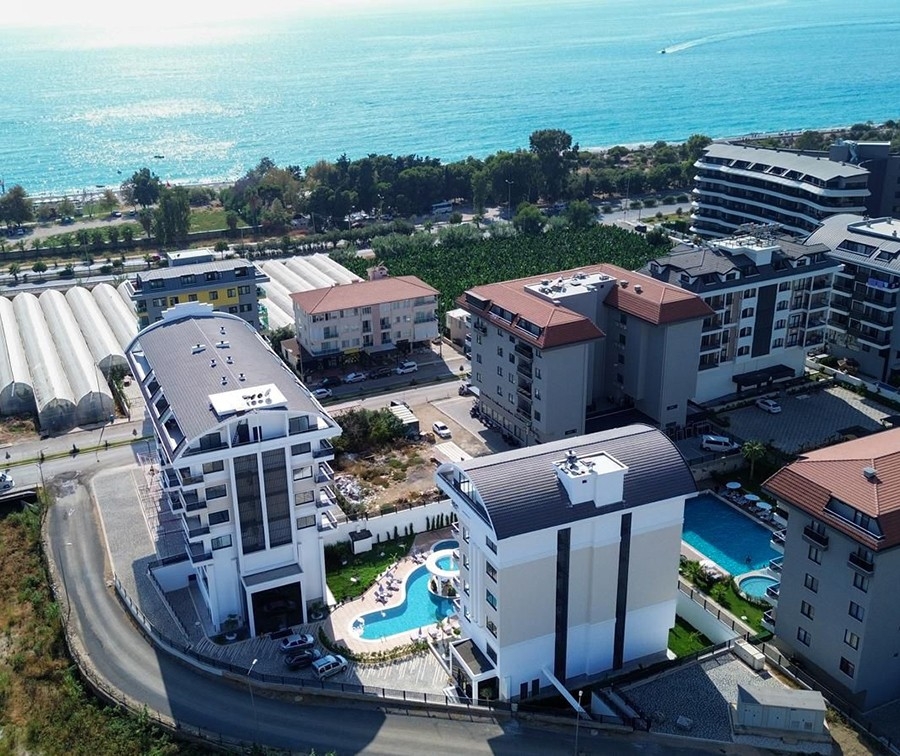 Luxuriöses 1+1 Apartment mit Meerblick und Bergblick, Alanya - Kargicak