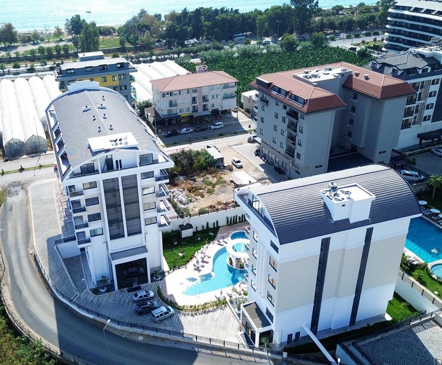 Luxuriöses 1+1 Apartment mit Meerblick und Bergblick, Alanya - Kargicak