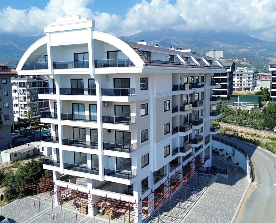Luxuriöses 1+1 Apartment mit Meerblick und Bergblick, Alanya - Kargicak