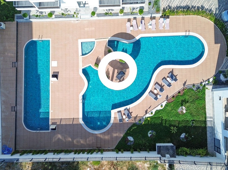 Luxuriöses 1+1 Apartment mit Meerblick und Bergblick, Alanya - Kargicak