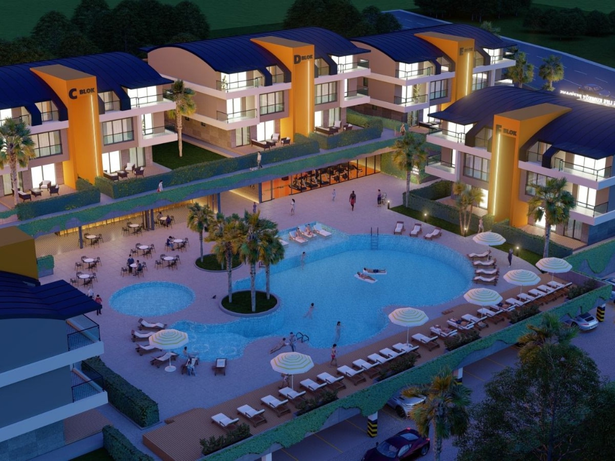 Luxuriöses 1+1 Apartment mit Bergblick in Kumkoy, Side