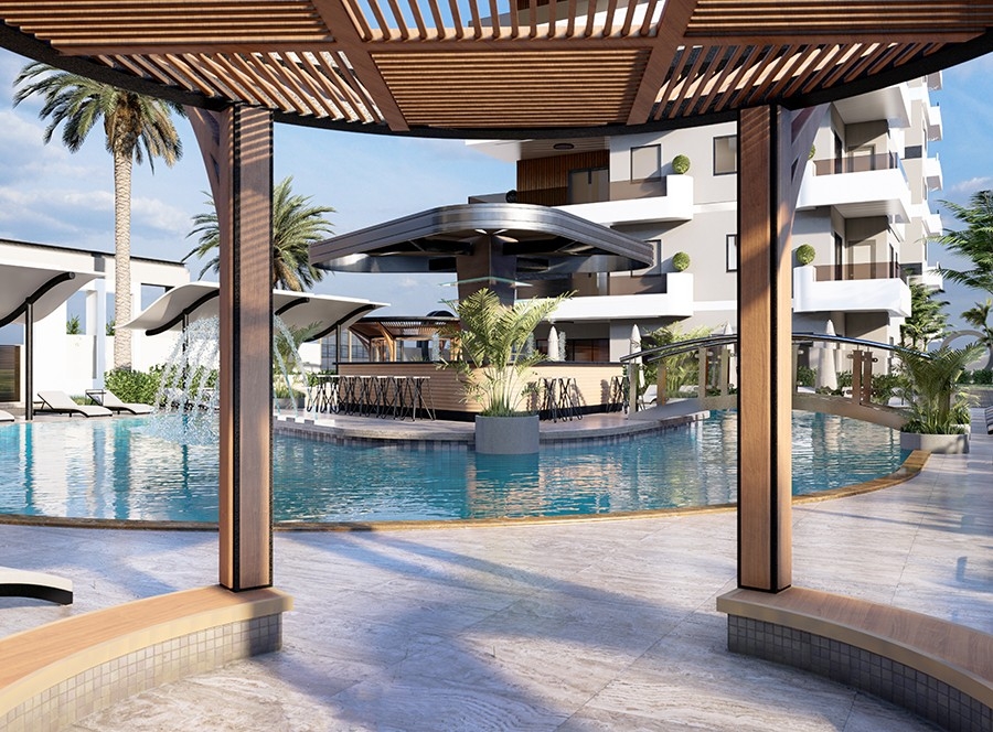 Luxury 1+1 Apartment with Mountain Views, Alanya - Mahmutlar