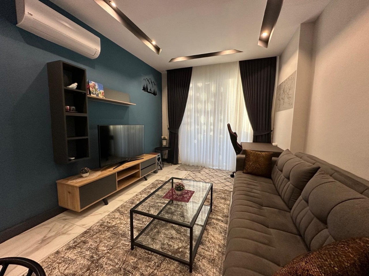 Luxury 1+1 Apartment with Mountain View in Mahmutlar