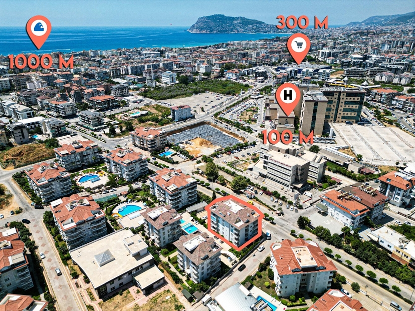 Ylellinen 2+1 Huoneisto Vuorinäköalalla, Alanya - Oba
