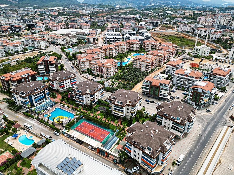 Luxuriöse 2+1 Wohnung mit Bergblick, Alanya - Oba