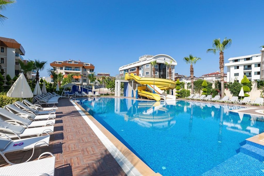 Luxuriöse 2+1 Wohnung mit Bergblick, Alanya - Oba