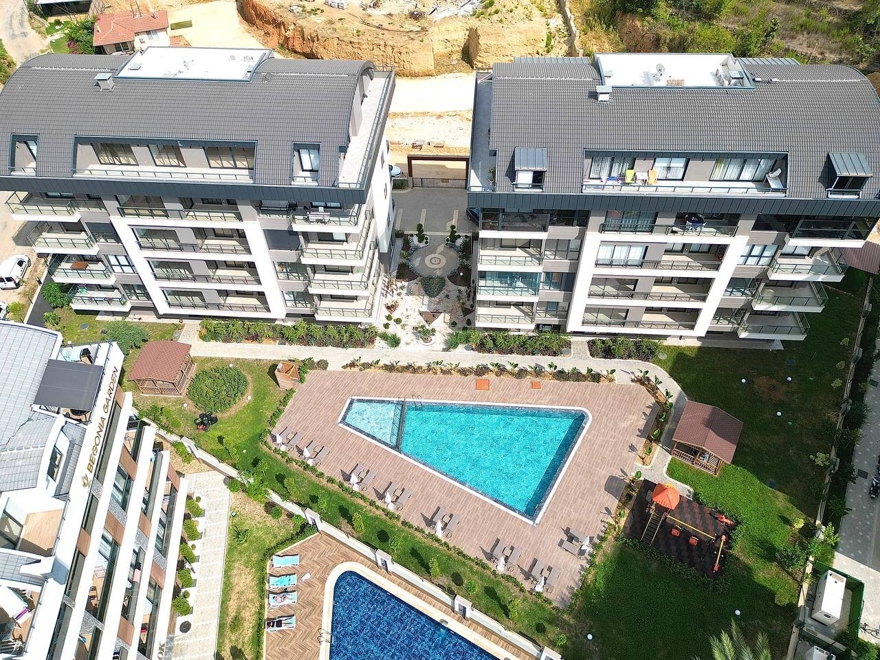 Luxuriöses 2+1 Apartment mit Bergblick in Oba, Alanya