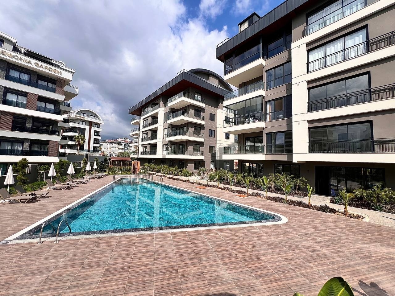 Luxuriöses 2+1 Apartment mit Bergblick in Oba, Alanya