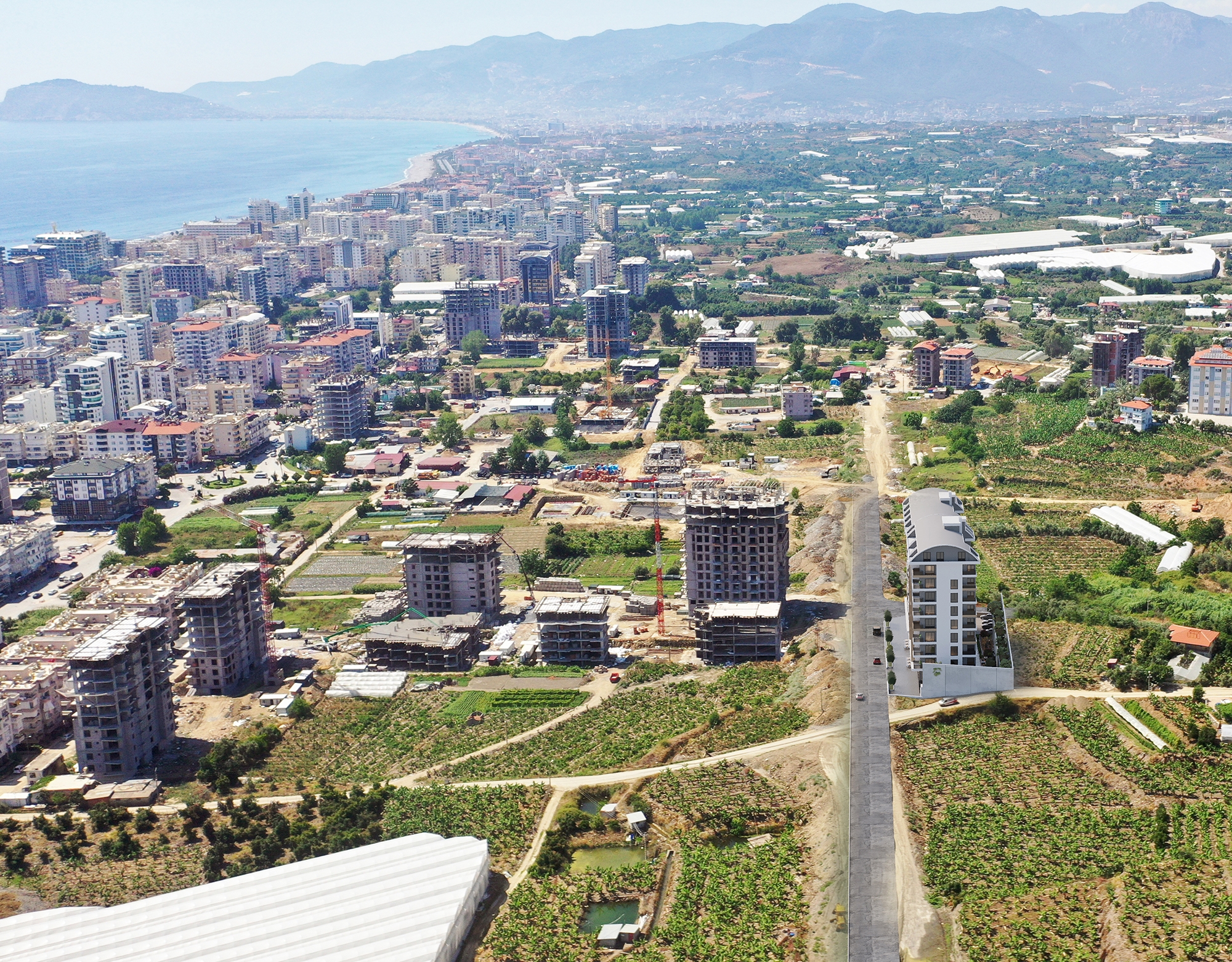 Ylellinen 2+1 kattohuoneisto meri- ja vuorinäköalalla, Alanya Mahmutlar