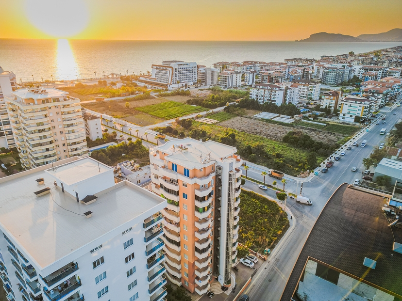 Luxuriöse 2+1 Wohnung mit Meerblick und Burgblick, Alanya - Mahmutlar