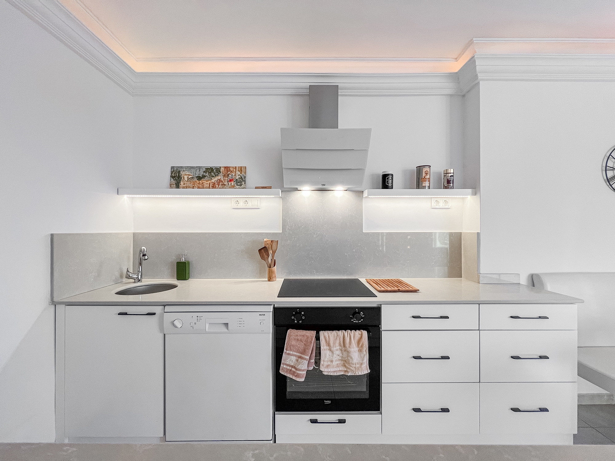 Luxuriöse 2+1 Wohnung mit Meerblick und Burgblick, Alanya - Mahmutlar