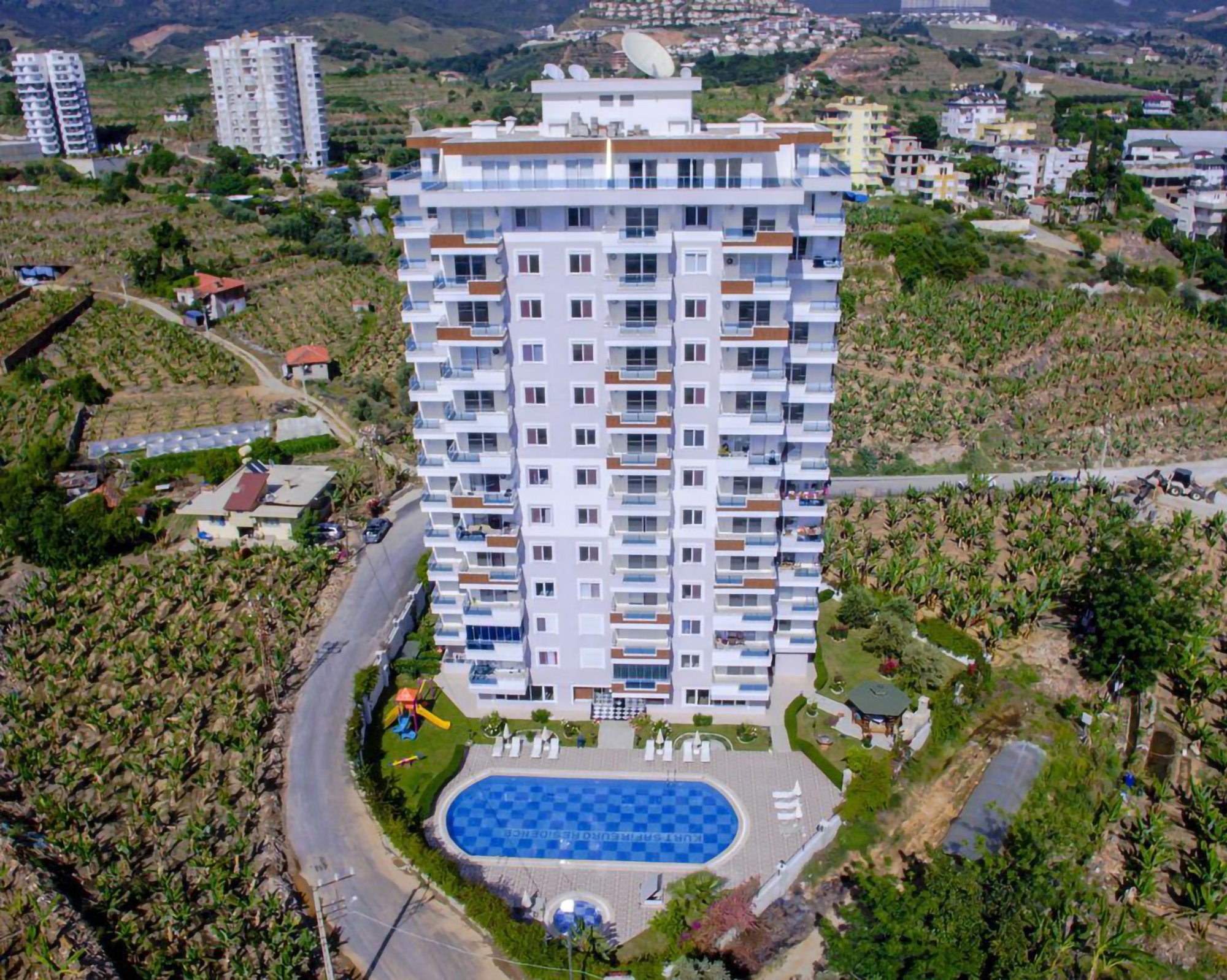 Luxuriöses 1+1 Apartment mit Meerblick und Bergblick, Alanya - Mahmutlar