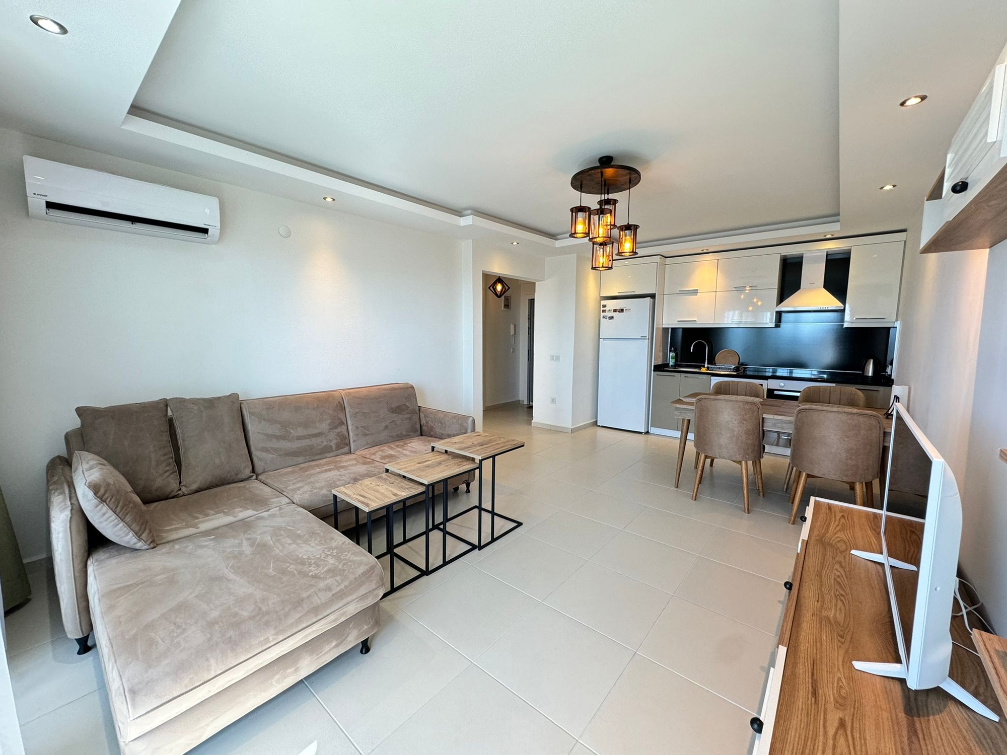 Luxuriöses 1+1 Apartment mit Meerblick und Bergblick, Alanya - Mahmutlar