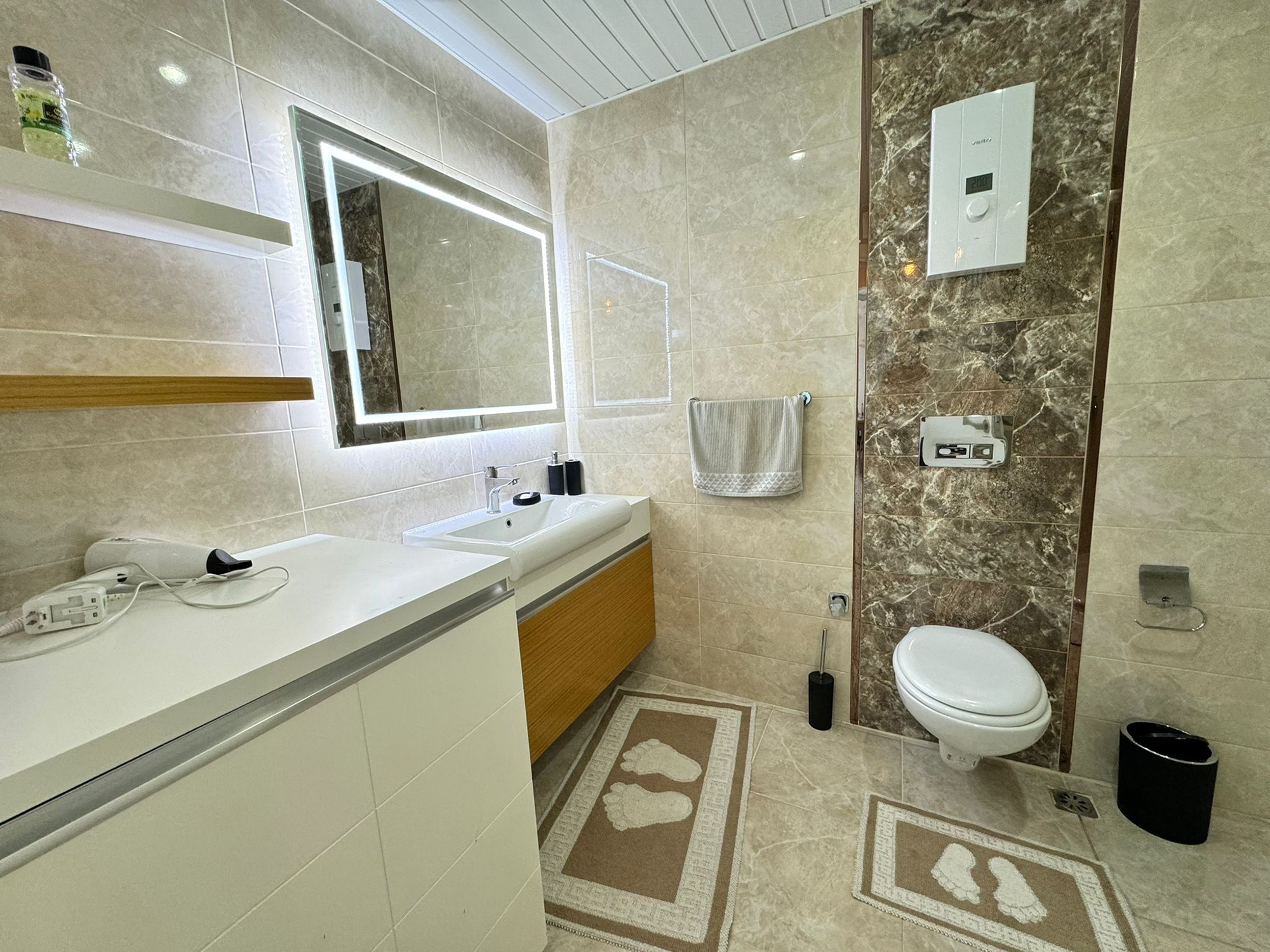 Luxuriöses 1+1 Apartment mit Meerblick und Bergblick, Alanya - Mahmutlar