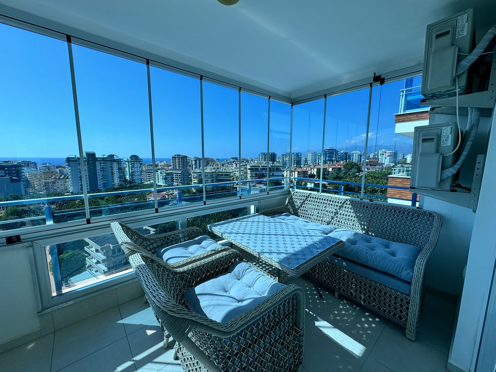 Luxuriöses 1+1 Apartment mit Meerblick und Bergblick, Alanya - Mahmutlar