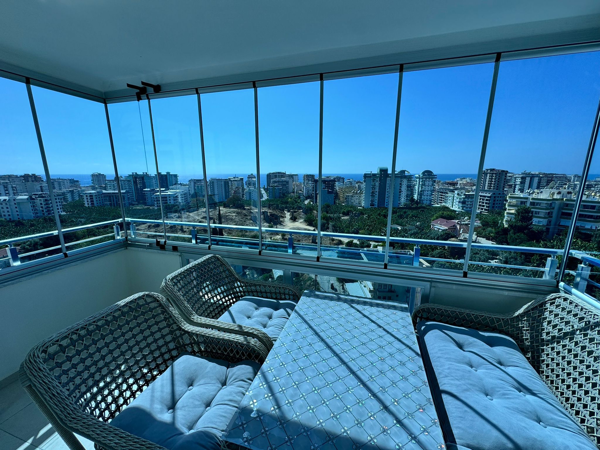 Luxuriöses 1+1 Apartment mit Meerblick und Bergblick, Alanya - Mahmutlar