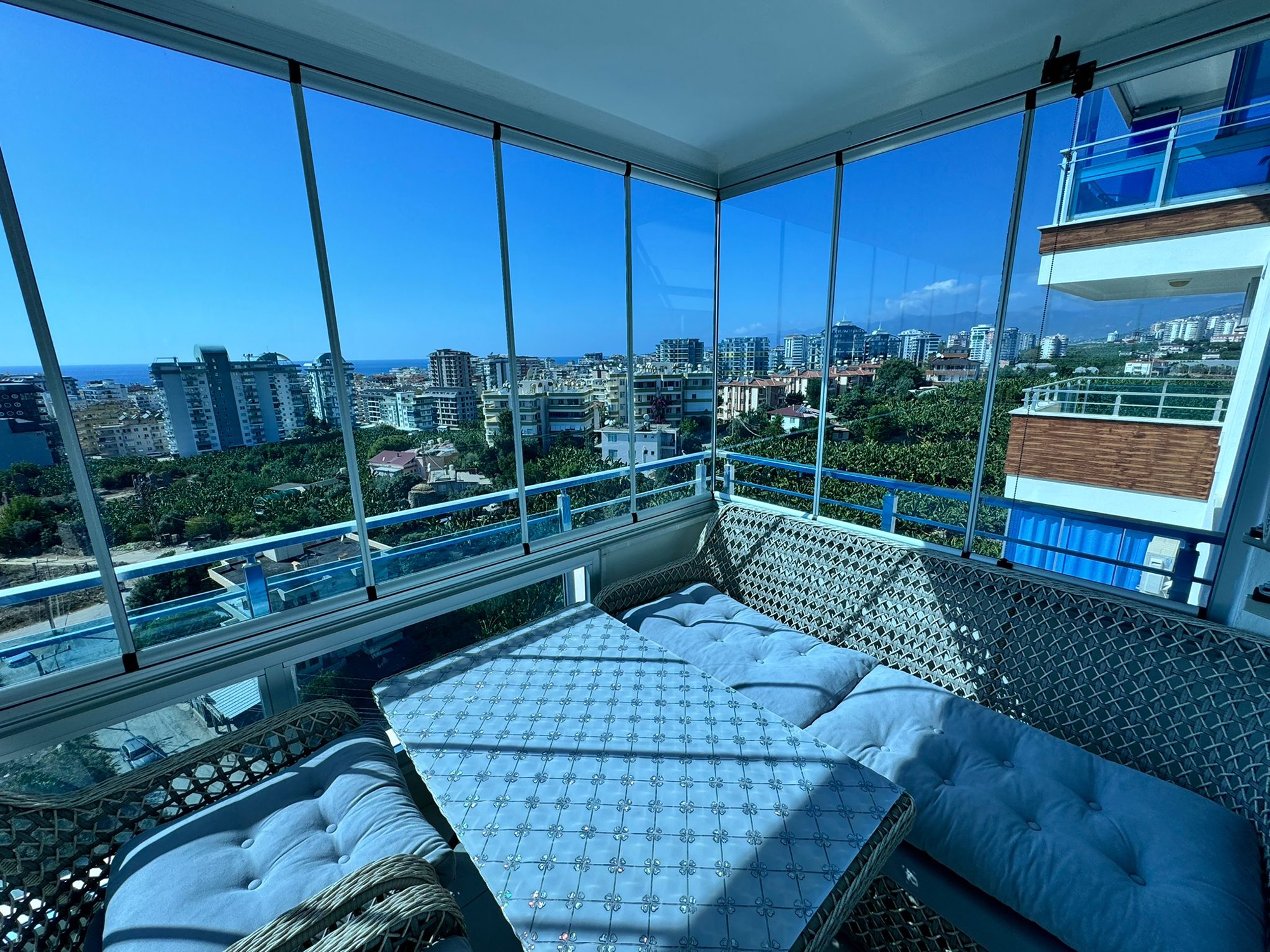 Luxuriöses 1+1 Apartment mit Meerblick und Bergblick, Alanya - Mahmutlar