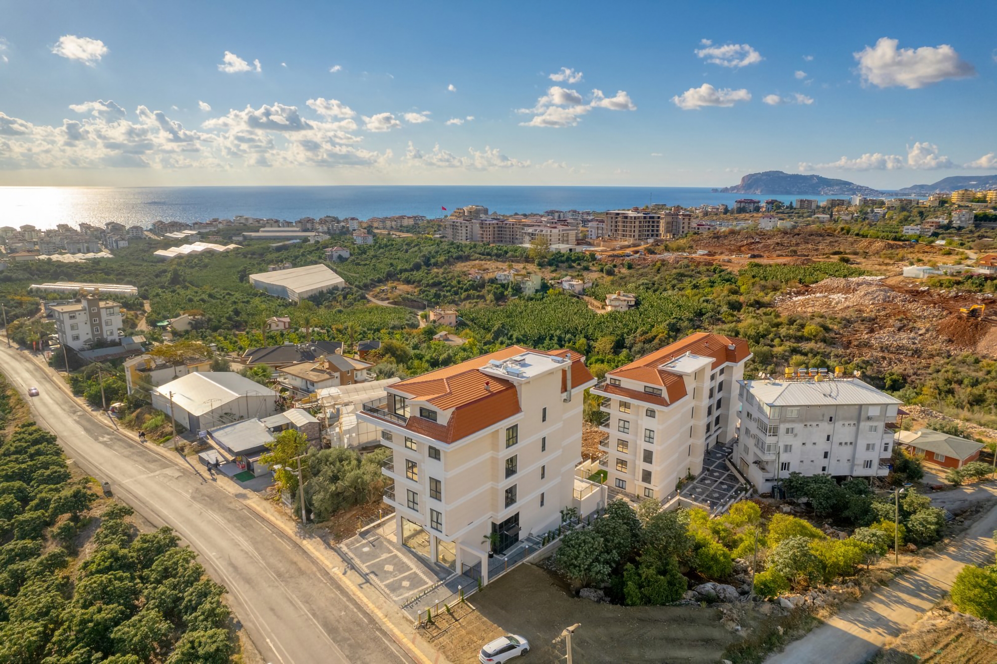 Luxury 3+1 Apartment with Sea and Castle Views, Alanya - Kestel