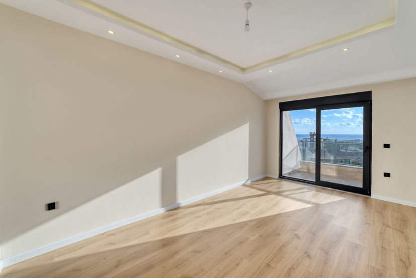 Luxury 3+1 Apartment with Sea and Castle Views, Alanya - Kestel