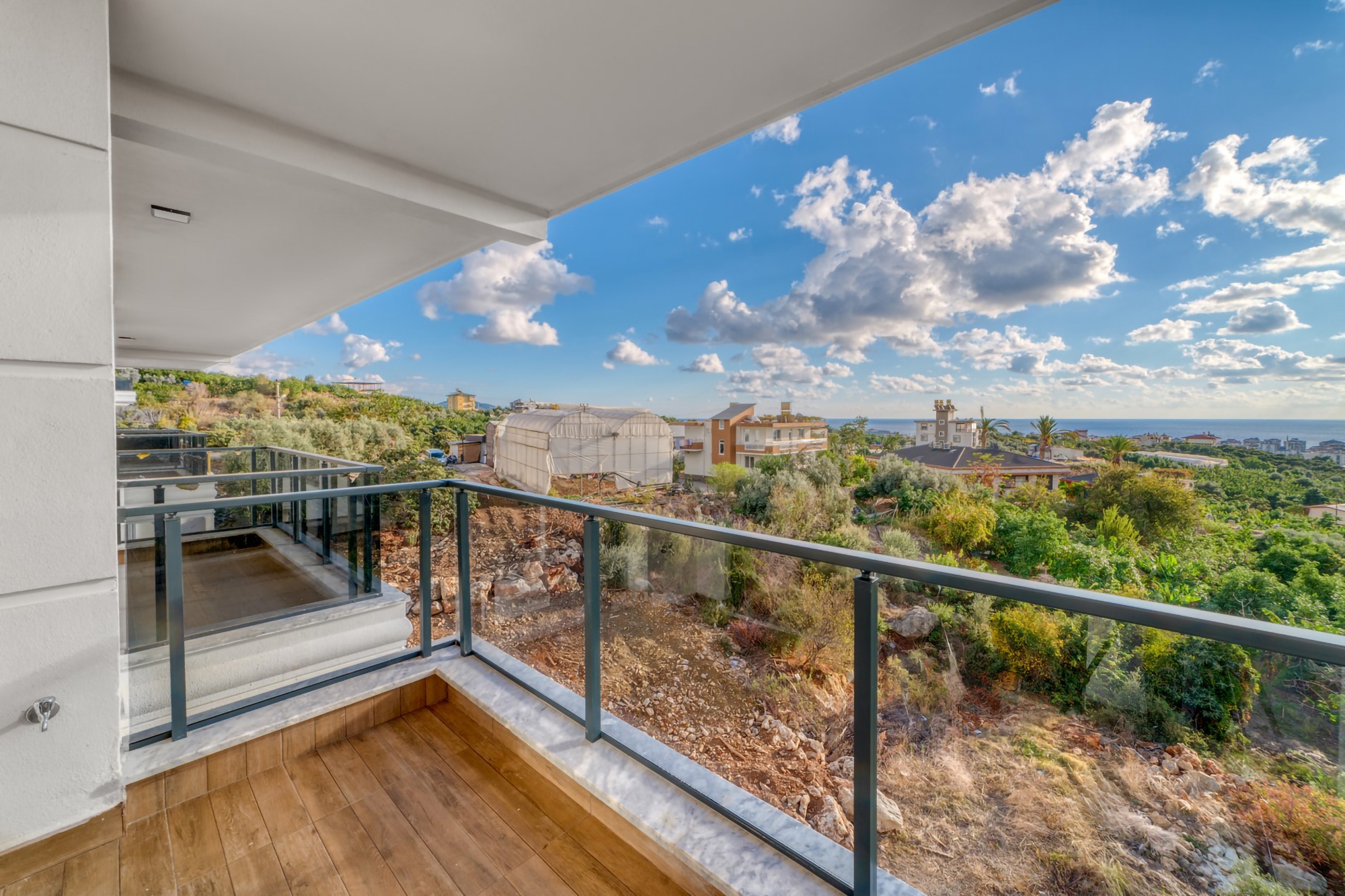 Luxury 3+1 Apartment with Sea and Castle Views, Alanya - Kestel