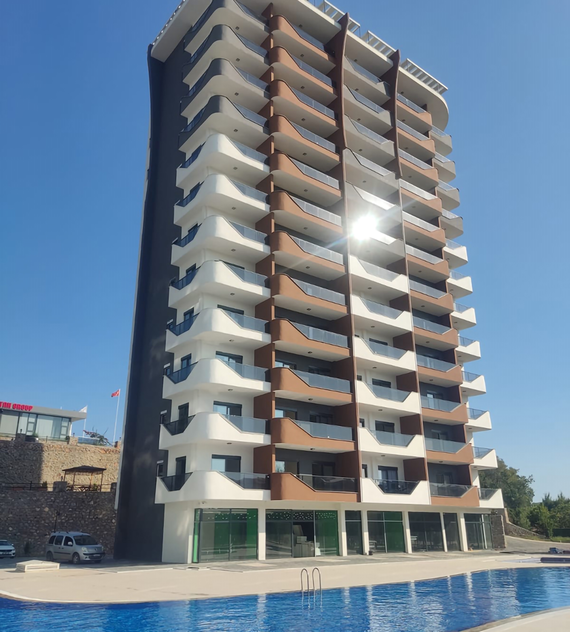 Luxuriöse 1+1 Wohnung mit Bergblick, Alanya - Mahmutlar