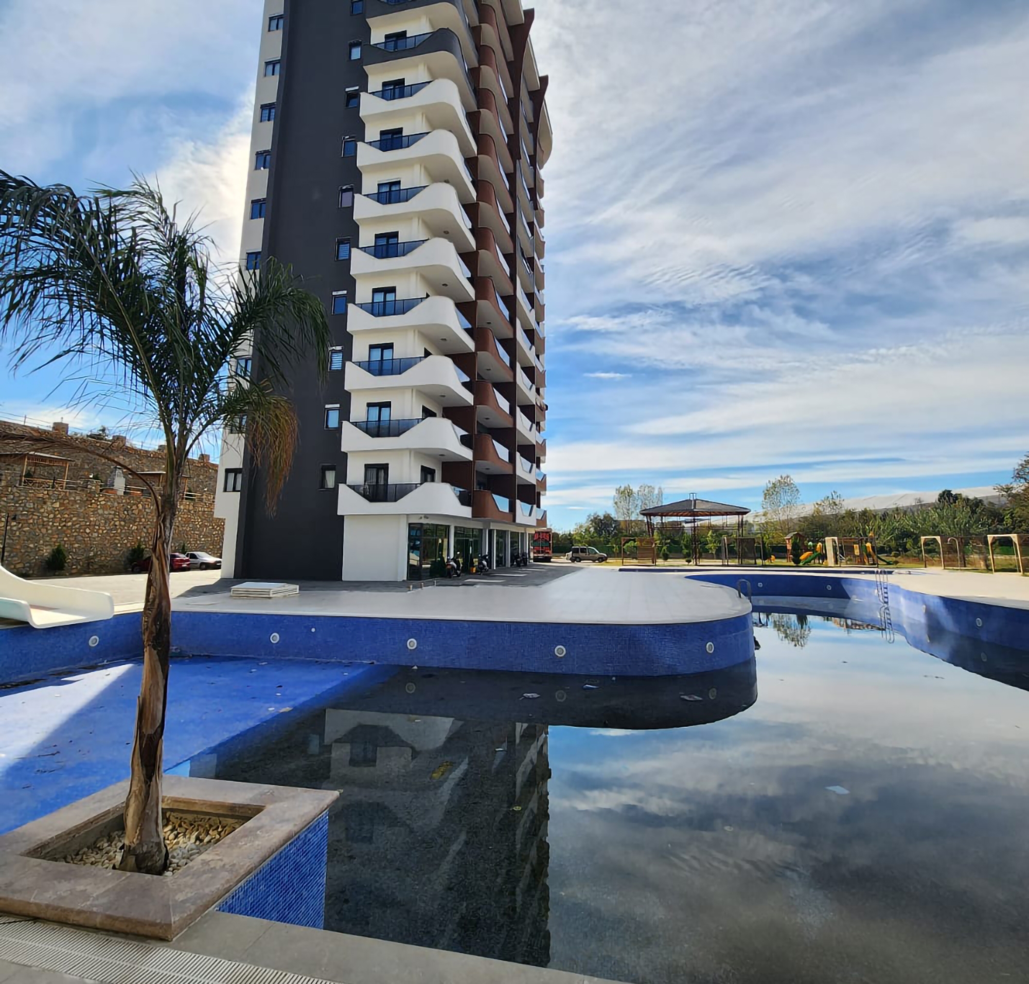 Luxuriöse 1+1 Wohnung mit Bergblick, Alanya - Mahmutlar