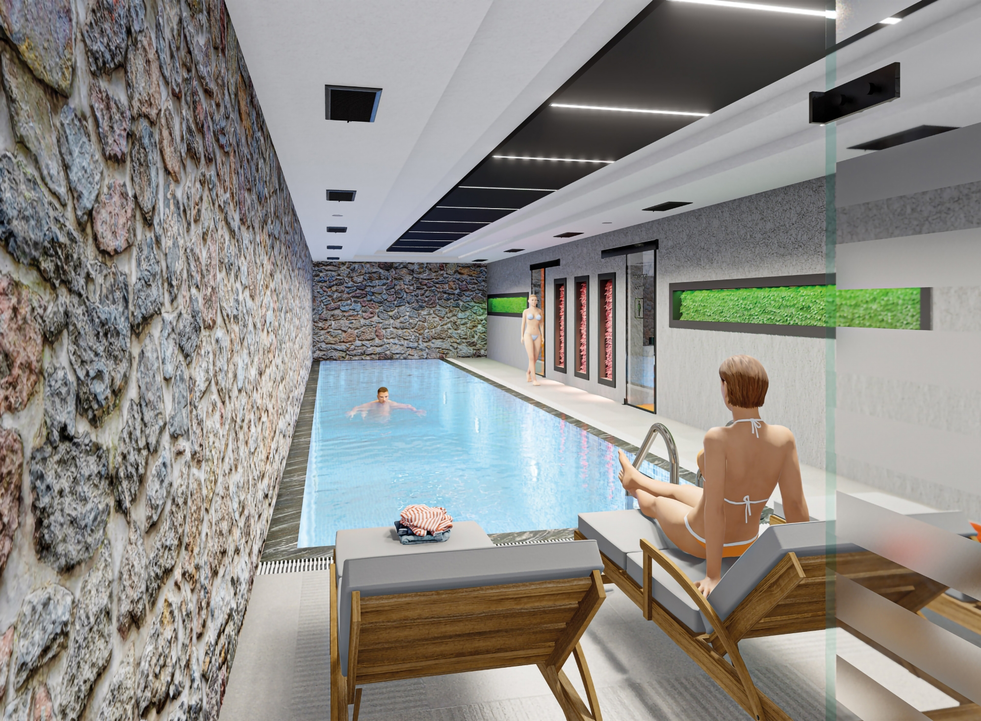Luxuriöse 4+1 Gartenwohnung mit Meerblick und Burgblick in Alanya-Tepe
