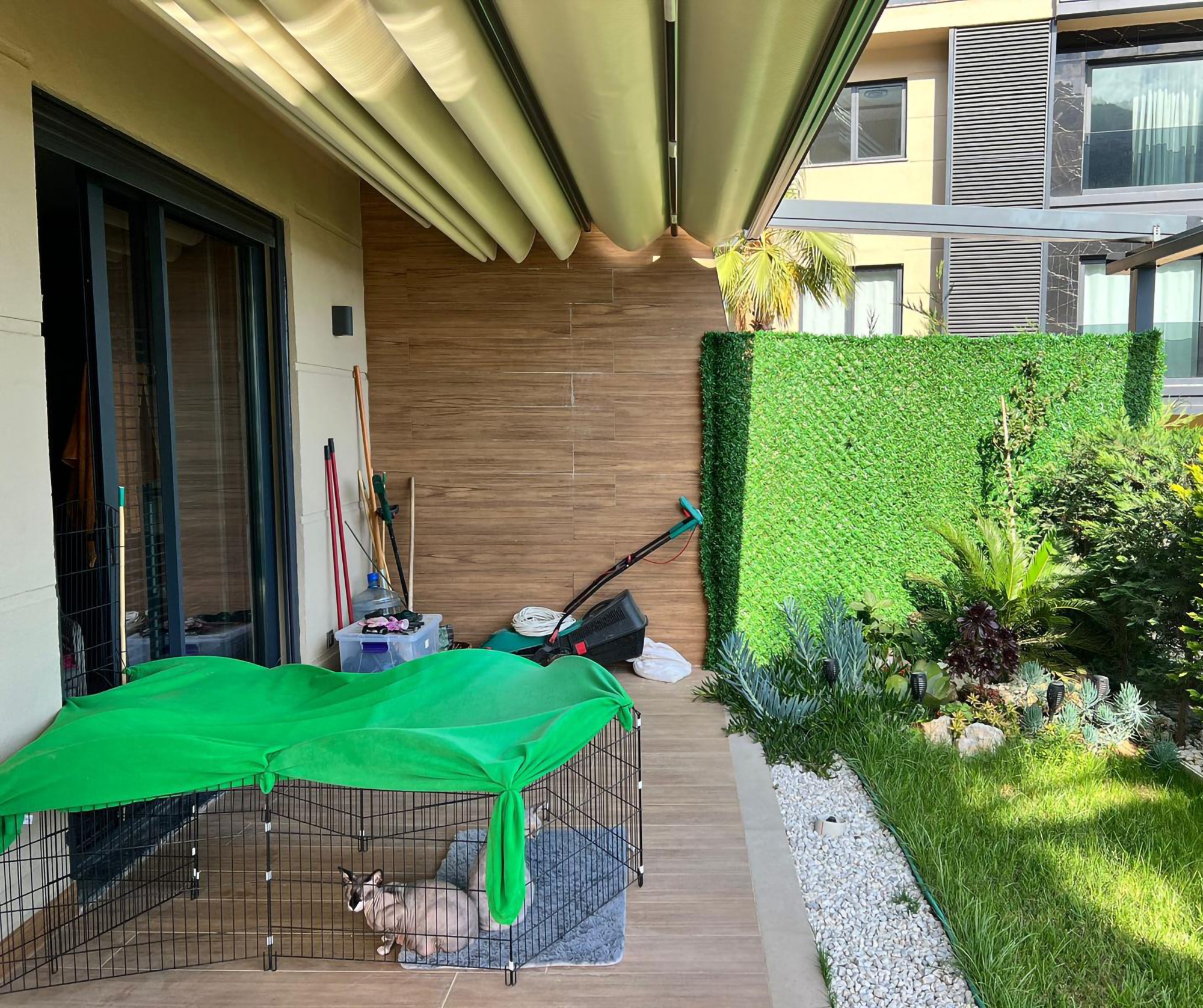 Luxuriöse 4+1 Gartenwohnung mit Meerblick und Burgblick in Alanya-Tepe