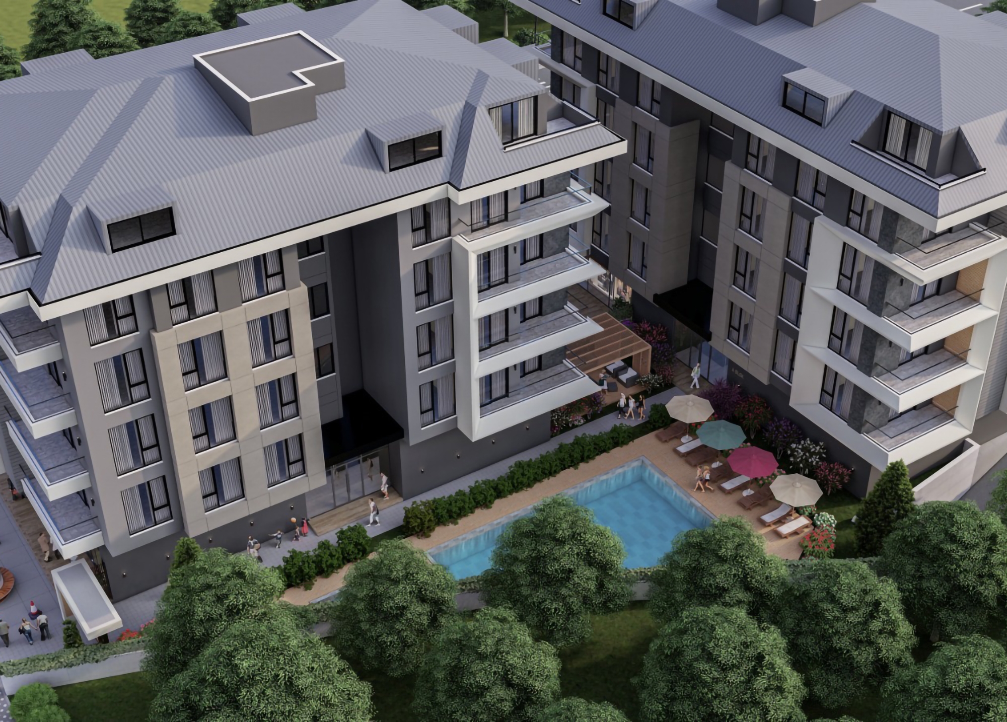Luksuriøs 3+1 Penthouse med Fjellutsikt, Alanya - Oba