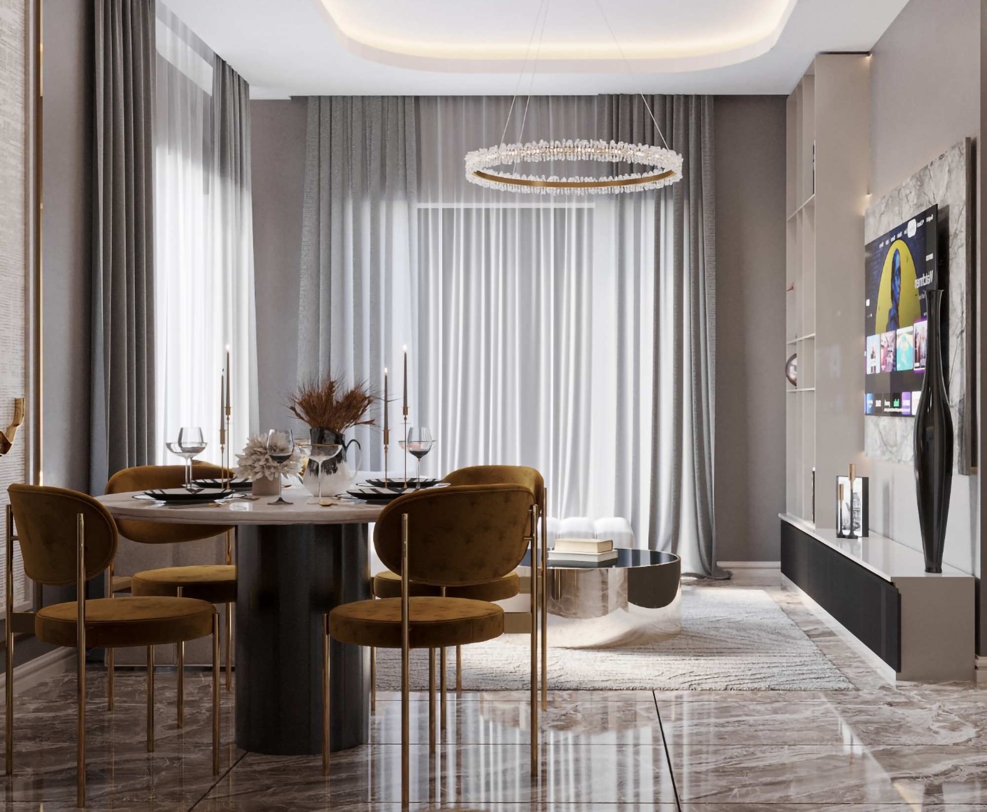 Luksuriøs 3+1 Penthouse med Fjellutsikt, Alanya - Oba