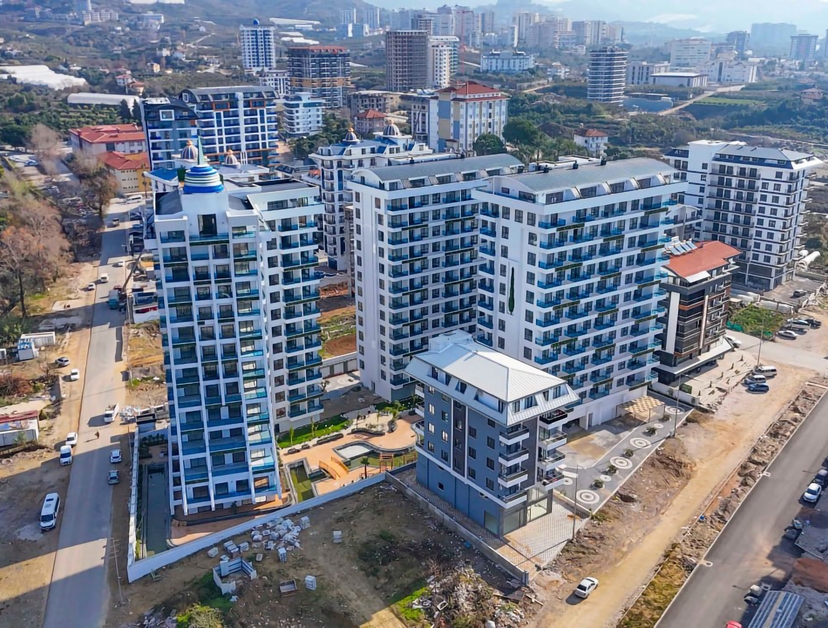 Luxuriöse 1+1 Wohnung mit Bergblick in Alanya