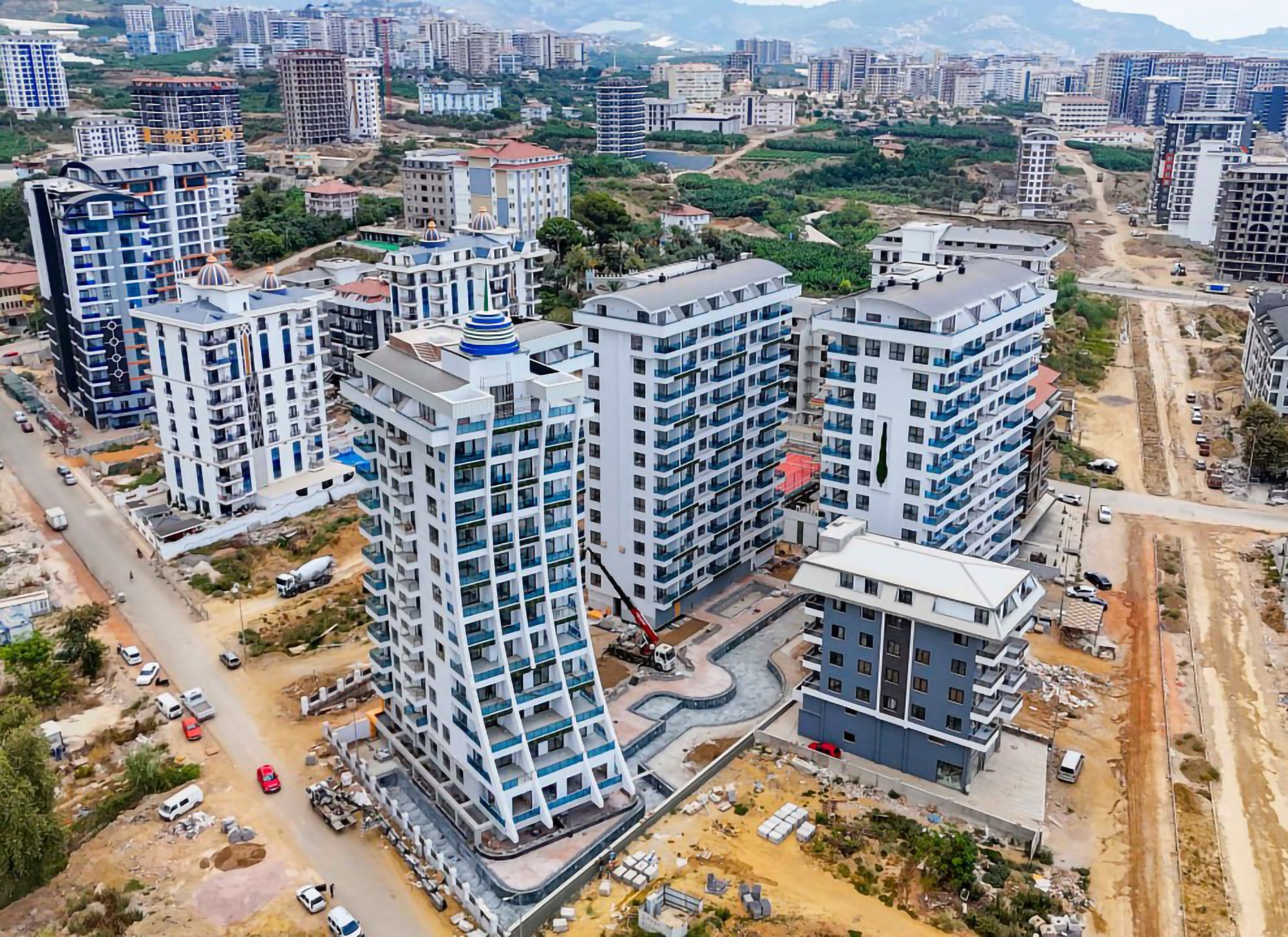 Luxuriöse 1+1 Wohnung mit Bergblick in Alanya