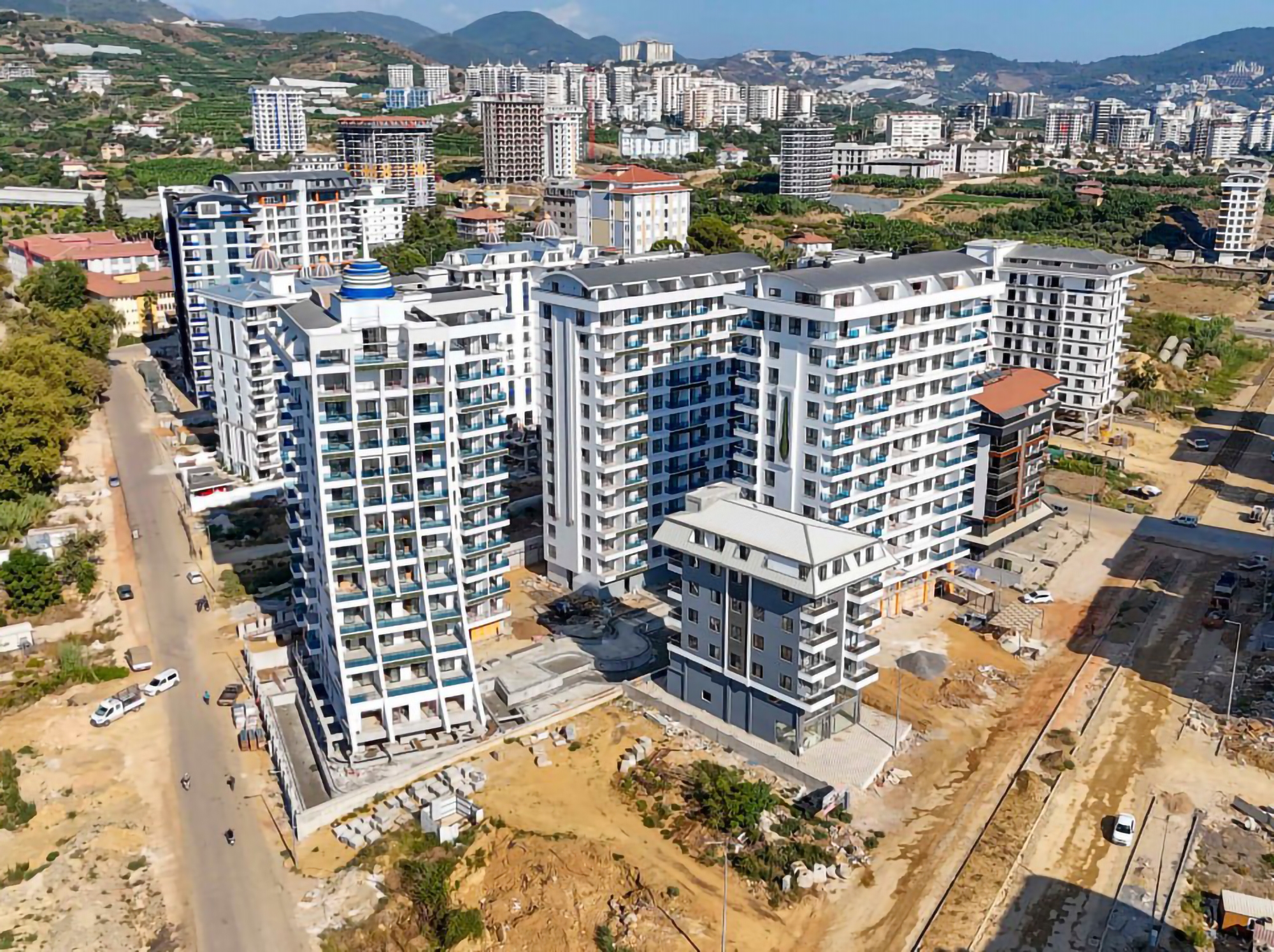 Luxuriöse 1+1 Wohnung mit Bergblick in Alanya