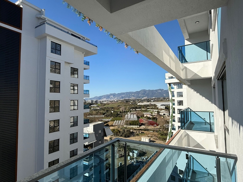 Luxuriöse 1+1 Wohnung mit Bergblick in Alanya