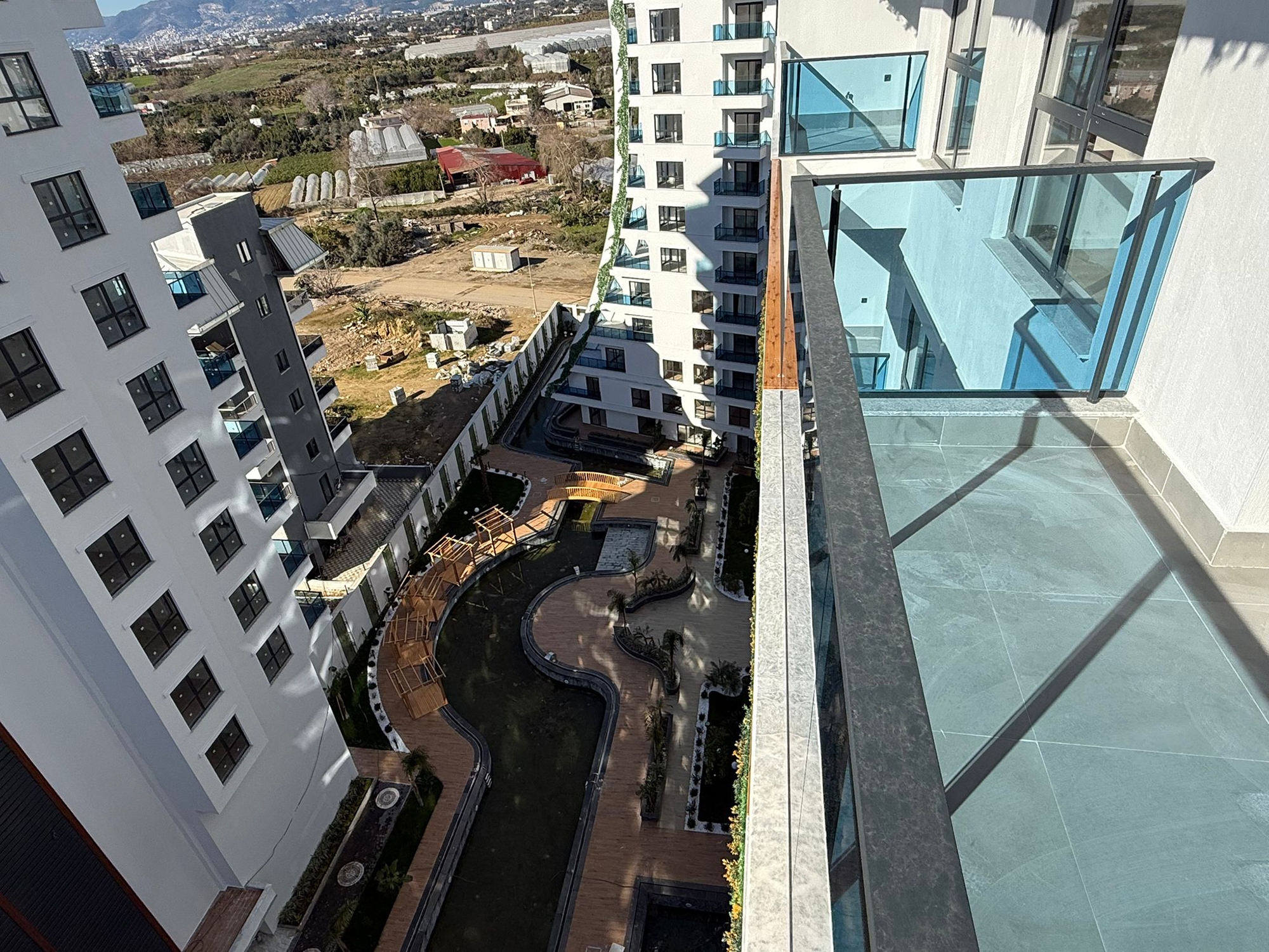 Luxuriöse 1+1 Wohnung mit Bergblick in Alanya