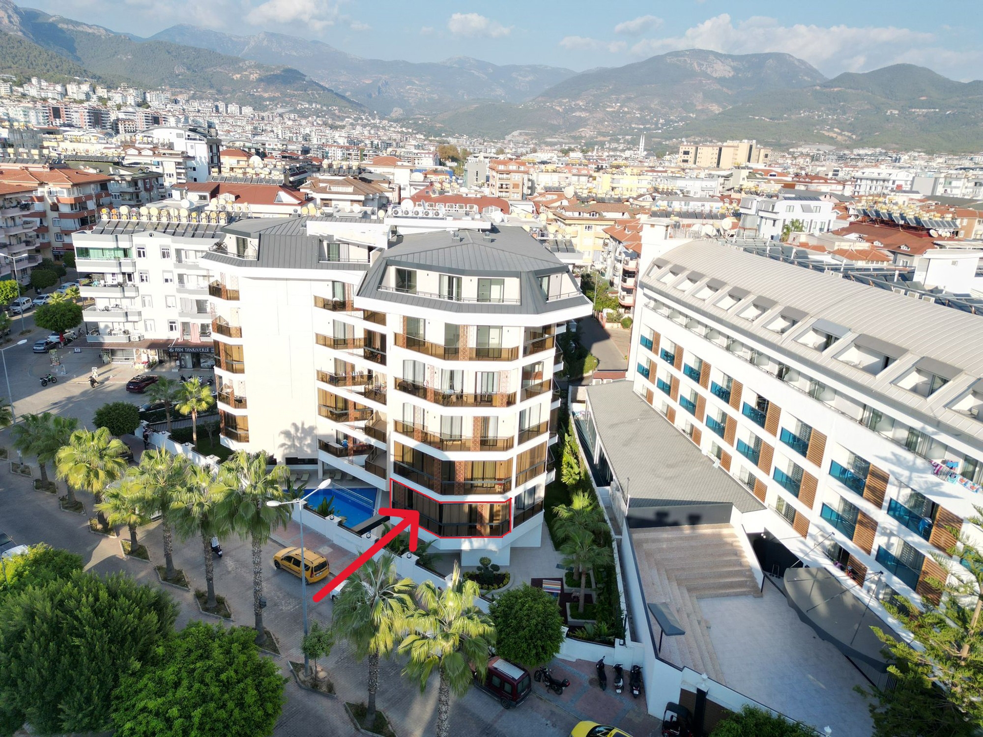 Luxuriöse 2+1 Wohnung mit Bergblick in Oba, Alanya