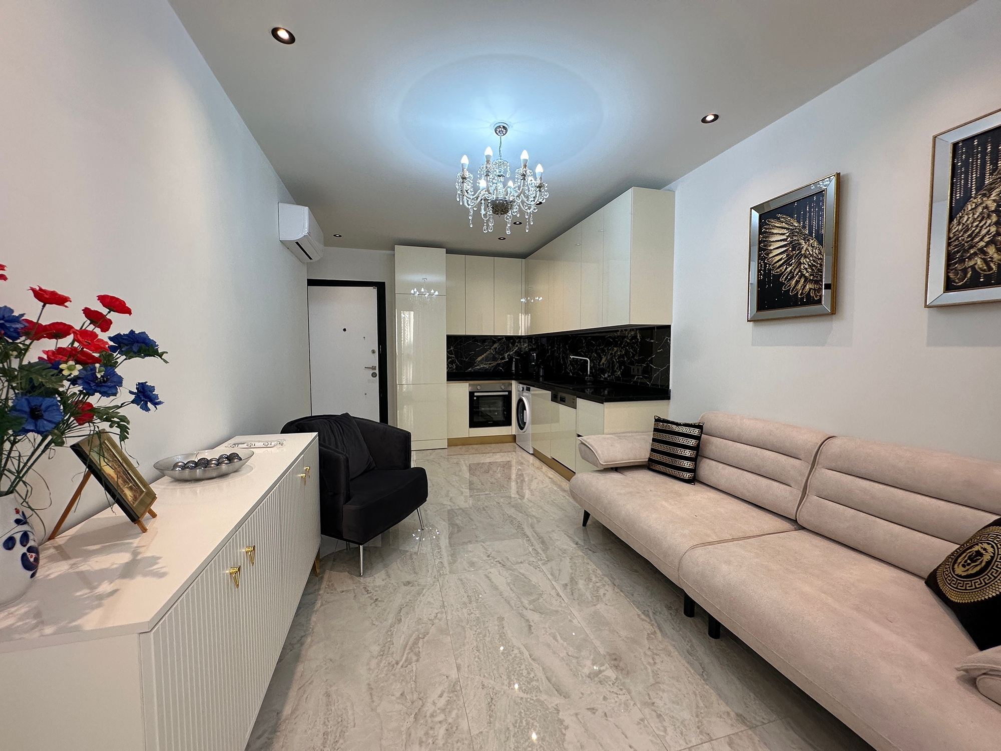 Luxuriöse 2+1 Wohnung mit Bergblick in Oba, Alanya
