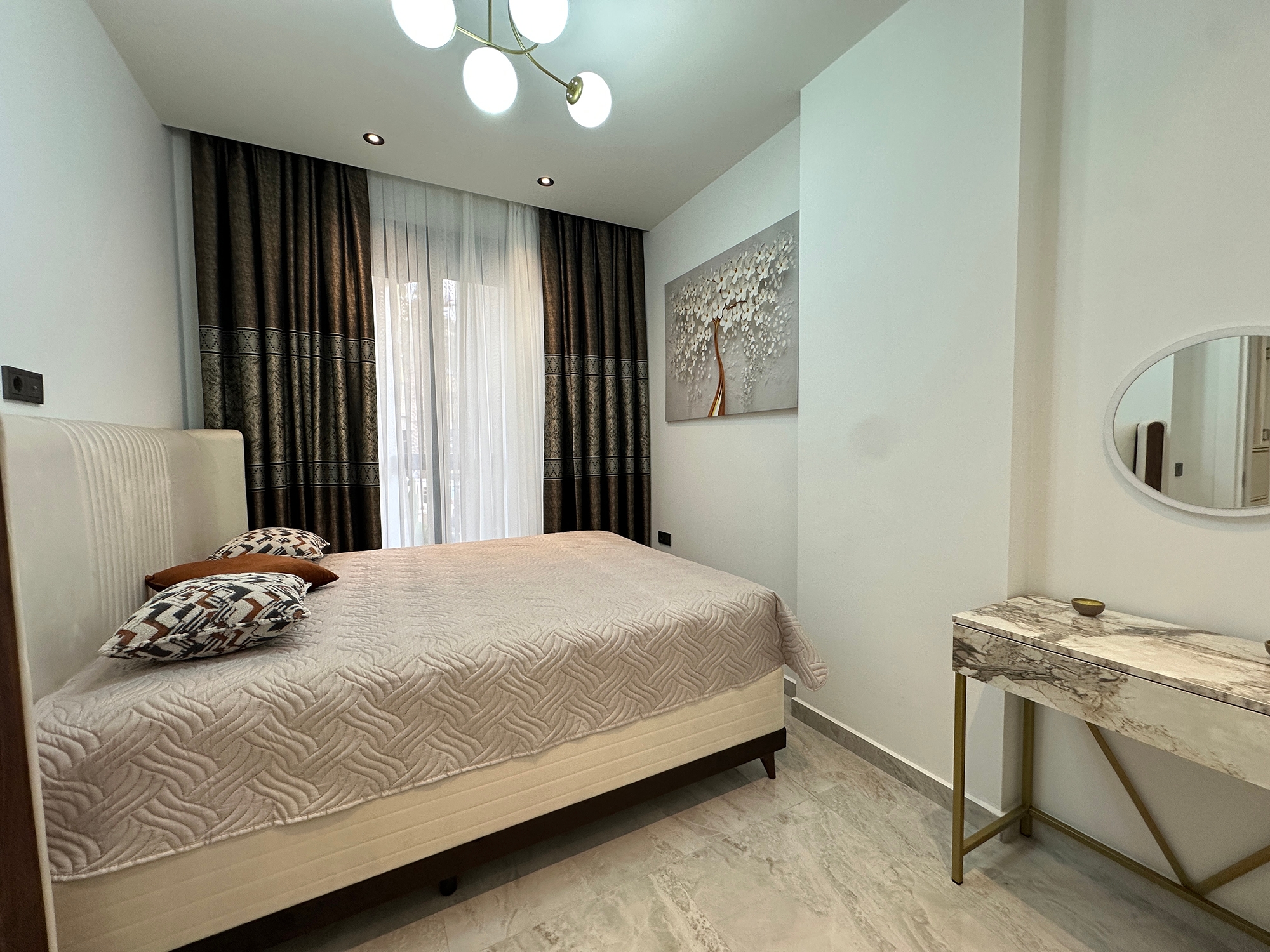 Luxuriöse 2+1 Wohnung mit Bergblick in Oba, Alanya