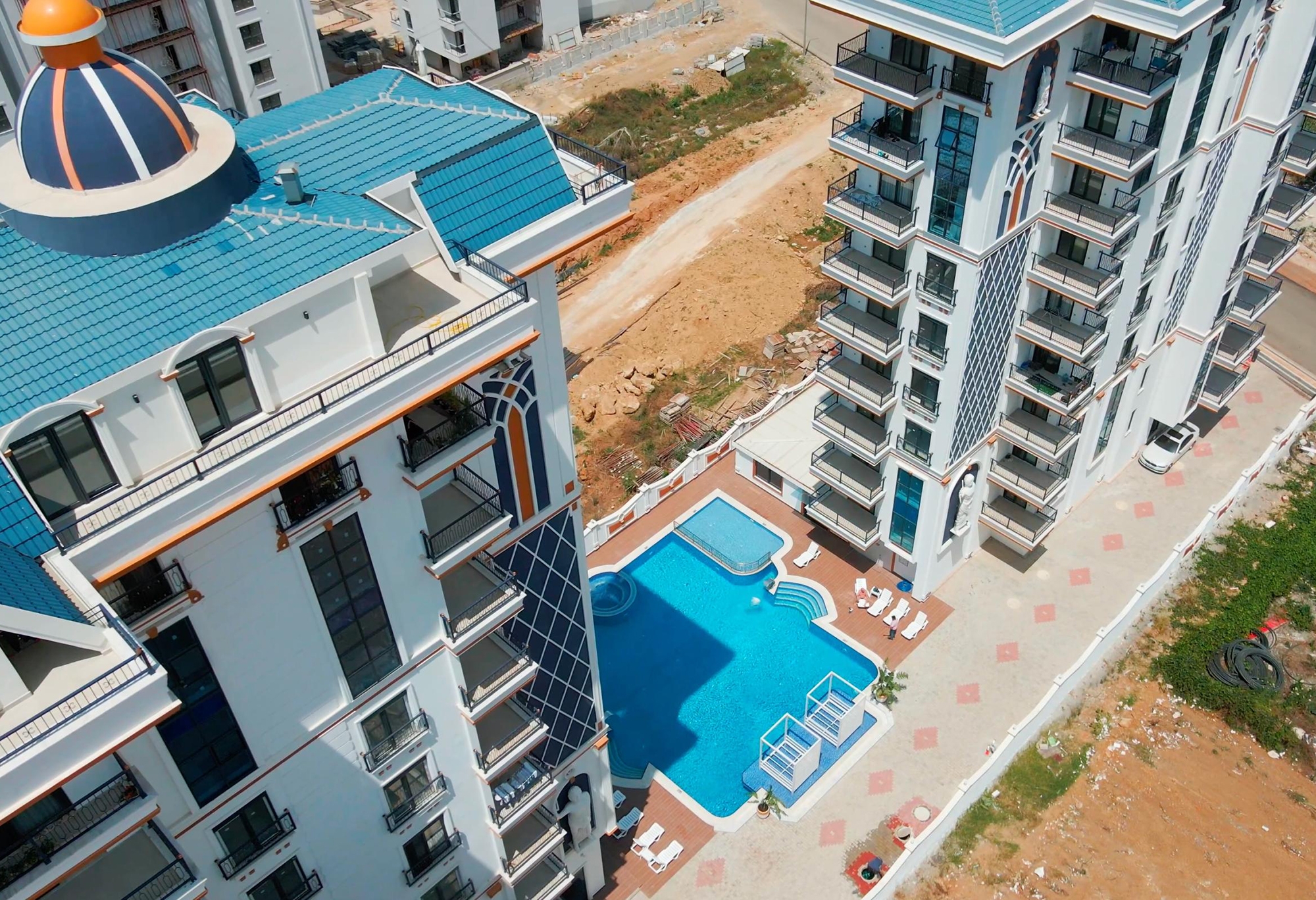 Luxuriöse 1+1 Wohnung mit Bergblick in Mahmutlar