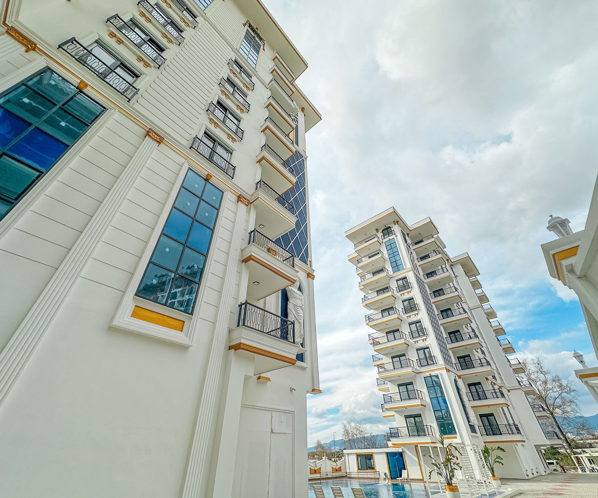 Luxuriöse 1+1 Wohnung mit Bergblick in Mahmutlar