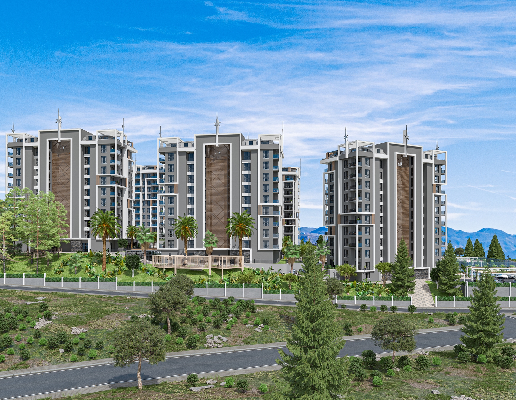 Luxuriöses 1+1 Apartment mit Bergblick, Alanya - Avsallar