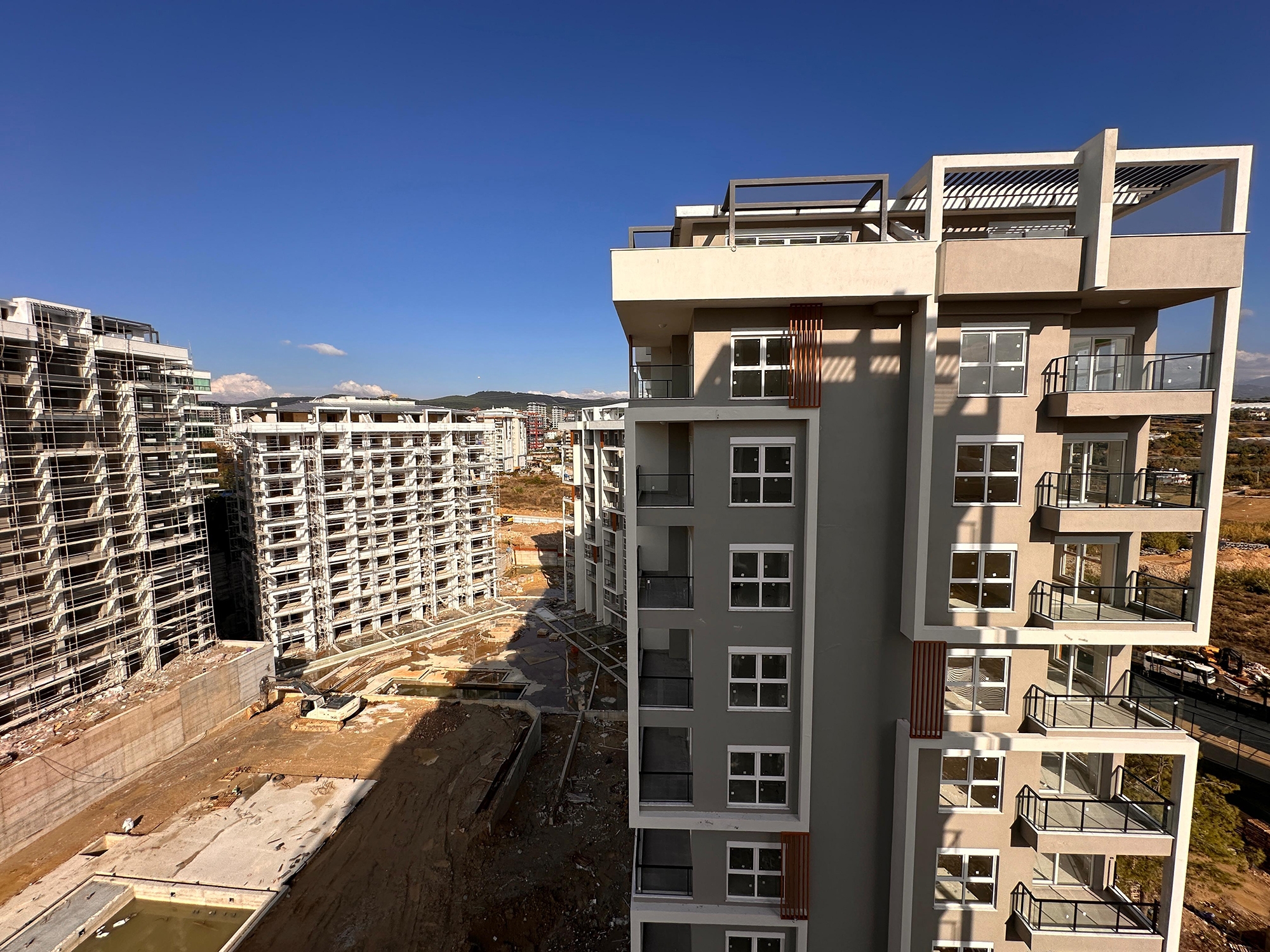 Luxuriöses 1+1 Apartment mit Bergblick, Alanya - Avsallar