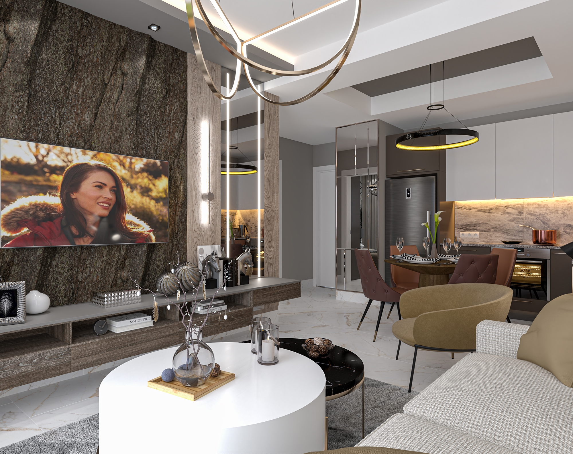 Luxuriöses 1+1 Apartment mit Bergblick, Alanya - Avsallar