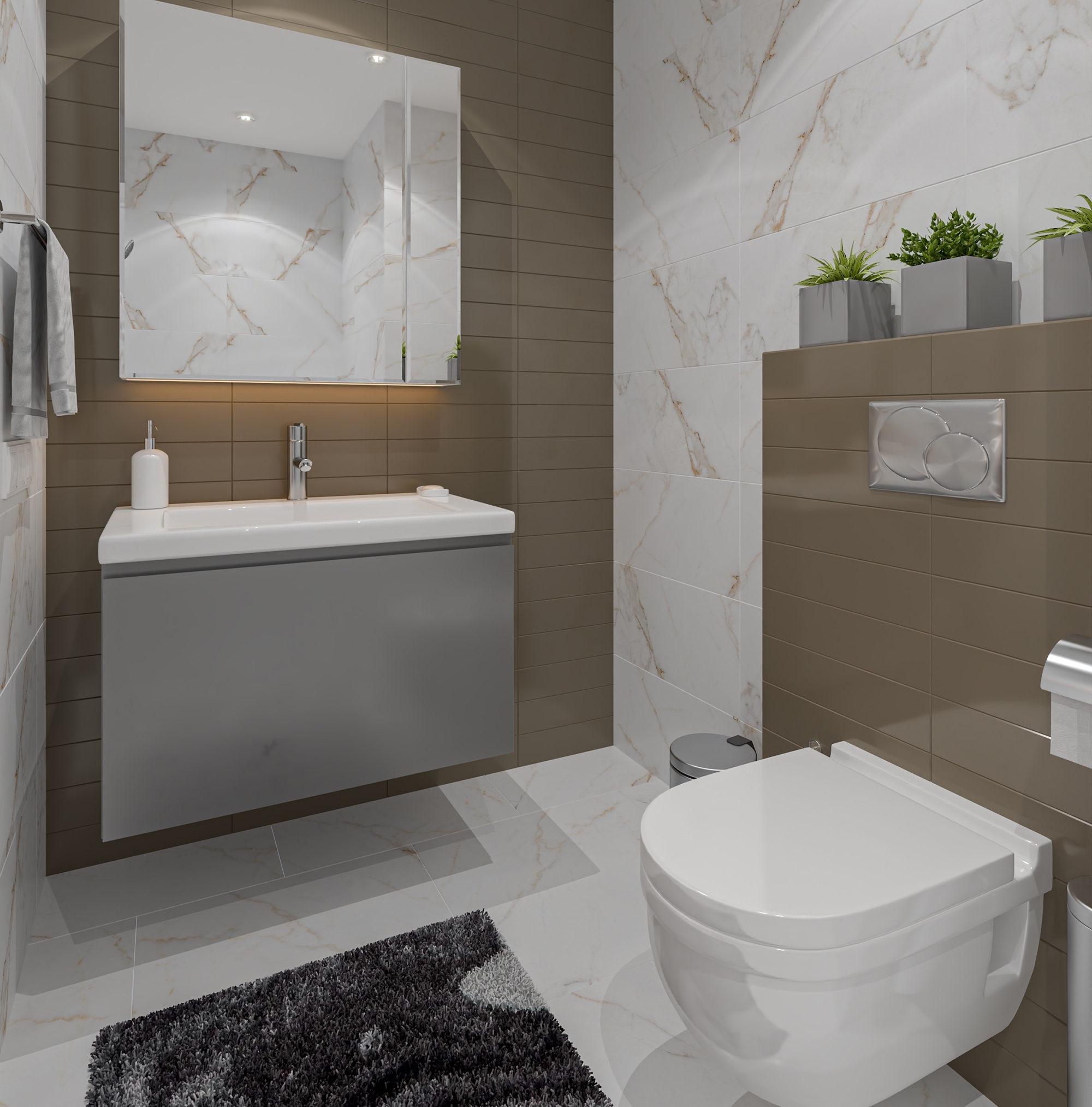 Luxuriöses 1+1 Apartment mit Bergblick, Alanya - Avsallar