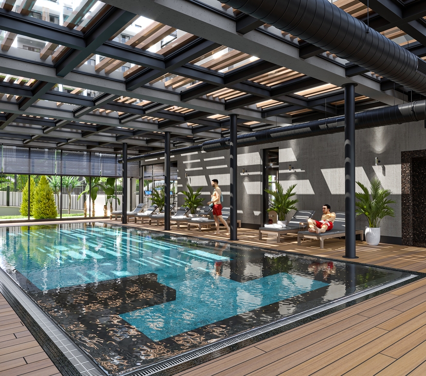 Luxuriöses 1+1 Apartment mit Bergblick, Alanya - Avsallar